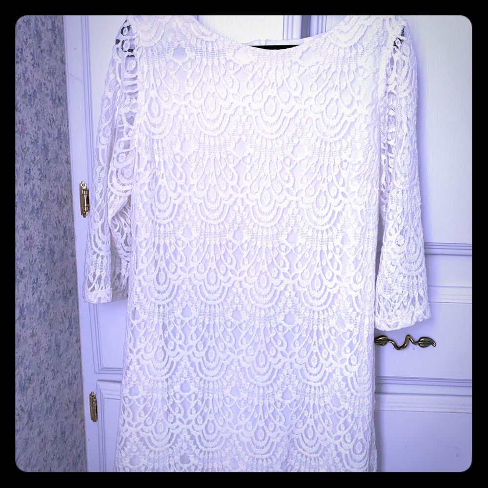 Lace white dress